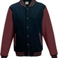JH043 Oxford Navy/Burgundy Front