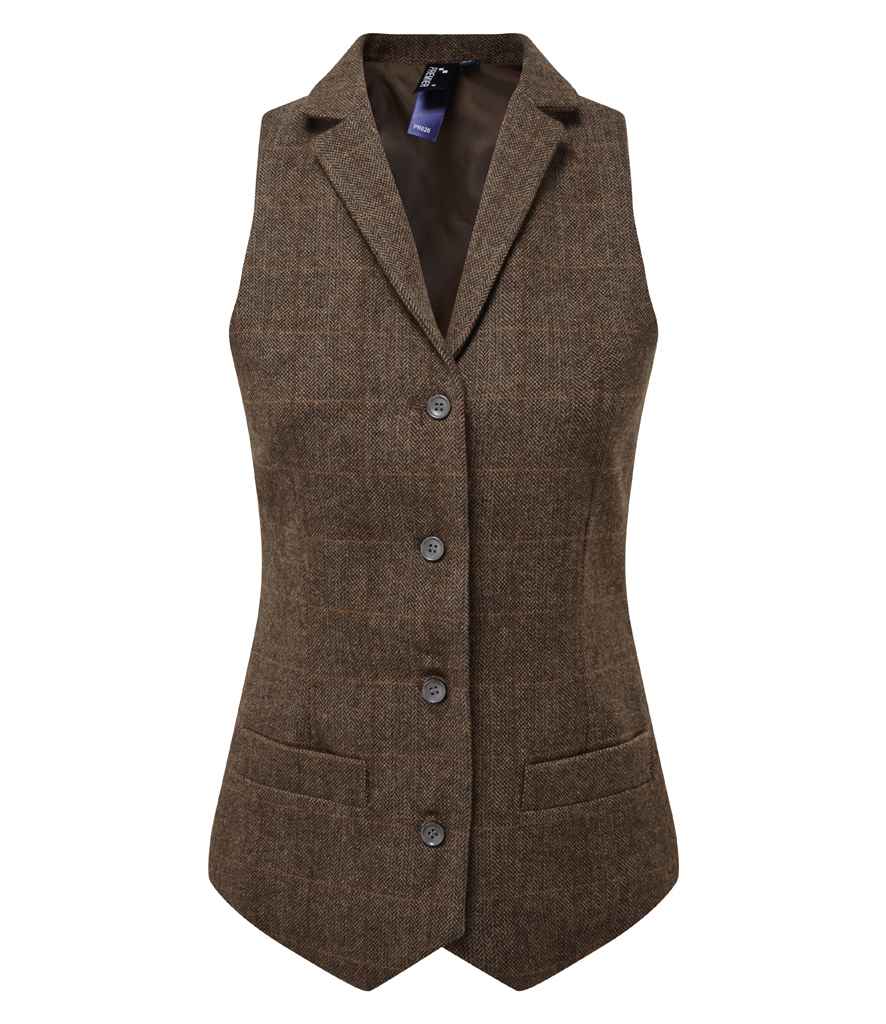 Premier Ladies Herringbone Waistcoat –