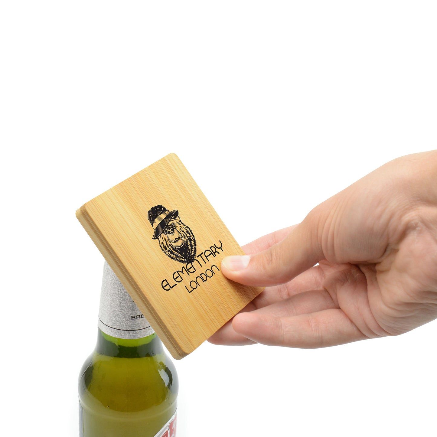 BLANE 2 IN 1 PROMOTIONAL BAMBOO COASTER AND BOTTLE OPENER