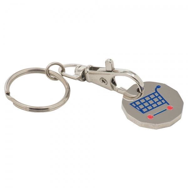 Trolley Coin Keyring Soft Enamel Infill 2 Sides1 Colour promotional printed