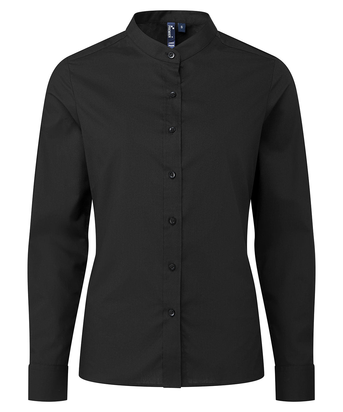 Premier Ladies Banded Collar Grandad Shirt