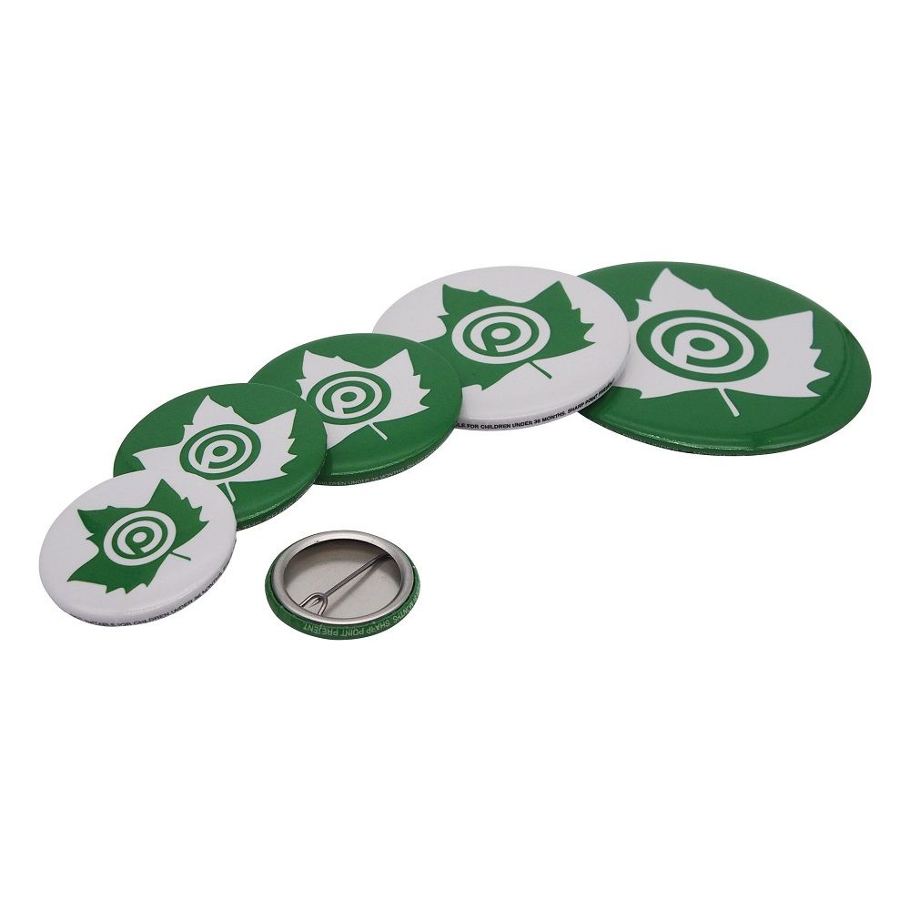 Button BadgeUp to 40mm logo printed