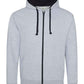 JH053 Heather Grey/New French Navy Front