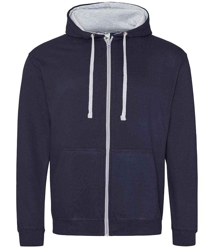 JH053 New French Navy/Heather Grey Front