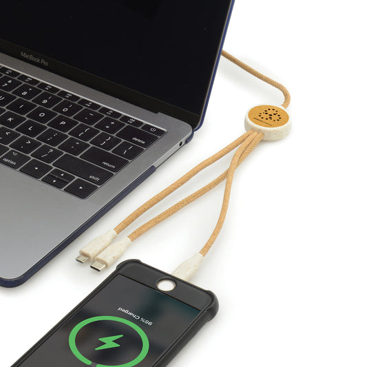 Promotional 3 In 1 Cork Charging Cable